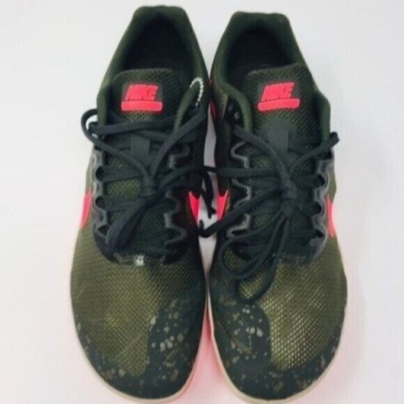 Nike Zoom Rival D 10 track spike cleats unisex BoxG Army green pink US 9.5 - Picture 3 of 6